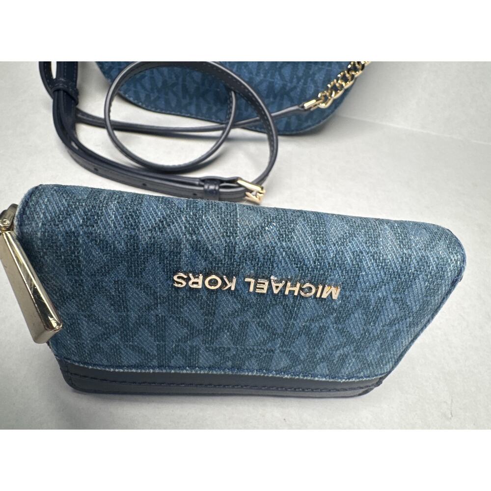 Michael Kors signature blue denim half dome crossbody bag and wallet - Picture 5 of 16